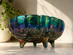 Iridescent Carnival Glass 64 oz