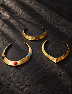 Hammered Brass Collar