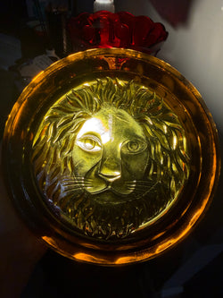 Rare Amber Lion Tray