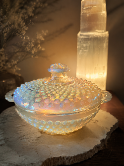 Hobnail Opalescent Moonstone