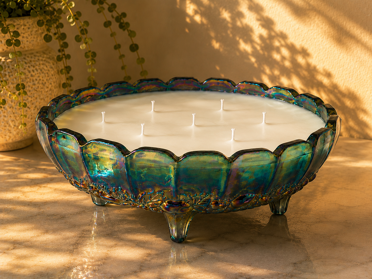 Iridescent Carnival Glass 64 oz