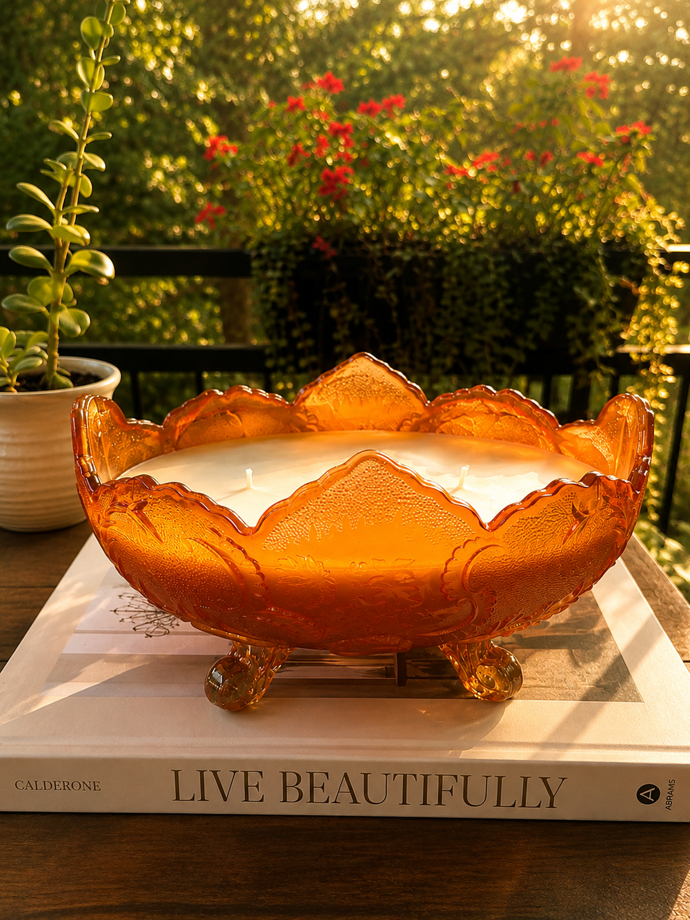 Orange Carnival Glass