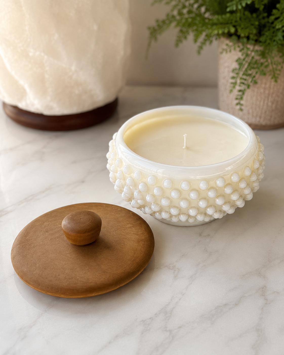 Hobnail Powder Jar
