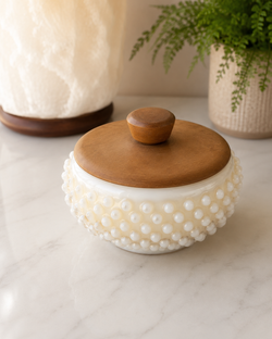Hobnail Powder Jar