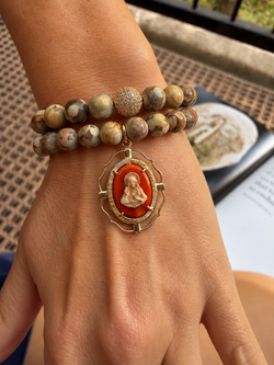 Sacred Heart Cameo Bracelet