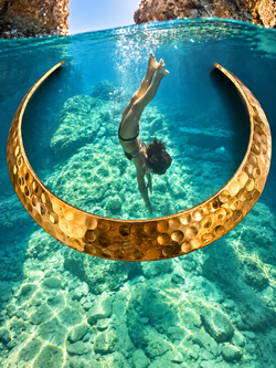 Hammered Brass Collar