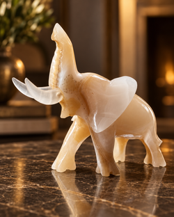 Vintage Onyx Elephant