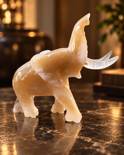Vintage Onyx Elephant