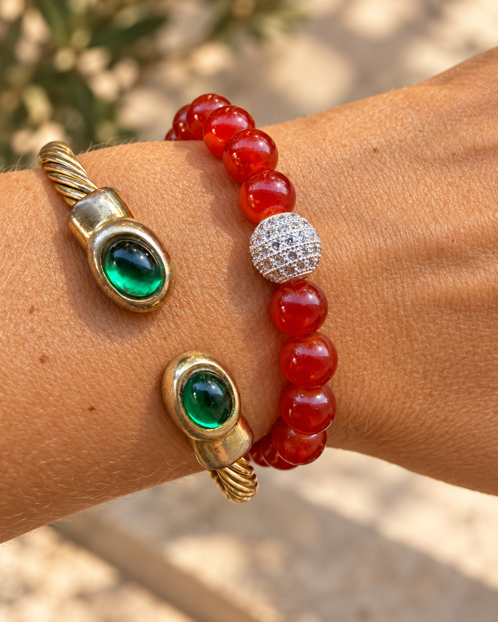 Carnelian & Pave